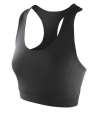 SR282F S282F Spiro Impact Ladies Softex® Crop Top Black colour image